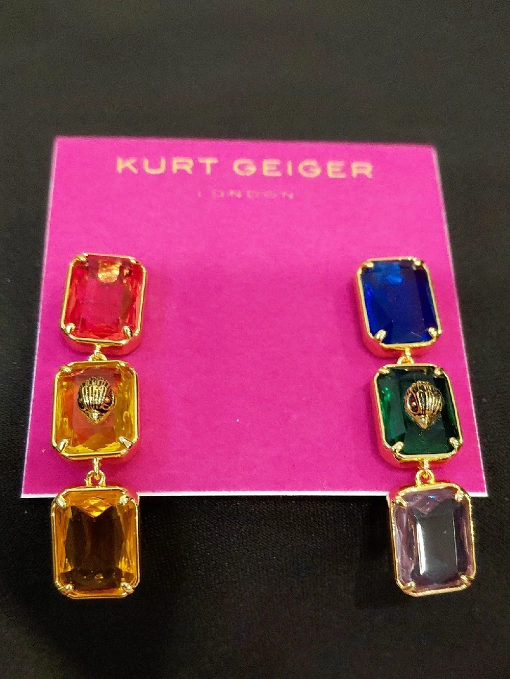 KURT GEIGER LONDON STONE DROP EARRINGS - Picture 6 of 7